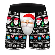 North Star | Red Snowman Print Christmas Boxer Shorts For Men