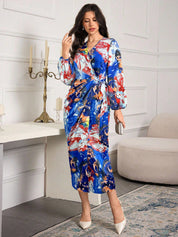 Holly Parker | Printed Wrap Midi Dress For Women