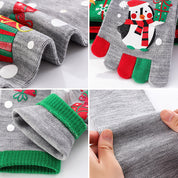 Jingle Bell | Red Santa Print Christmas Socks For Women