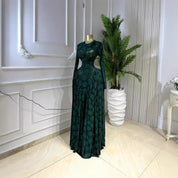 Elise Campbell | Printed Mesh Maxi Dress For Women