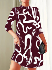 Ava Taylor | Abstract Print Mini Dress For Women