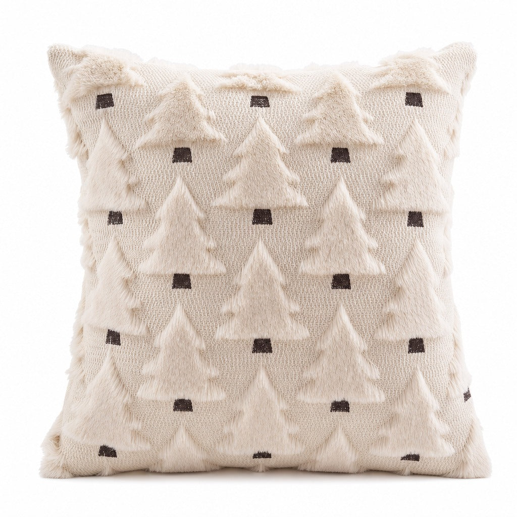 Fireside Noel | Embroidered Christmas Cushion Cover
