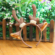 Antler Frost | Brown Antler Santa Hat Christmas Headband Unisex