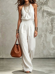 Sienna Murphy | Halter Wide-Leg Jumpsuit For Women