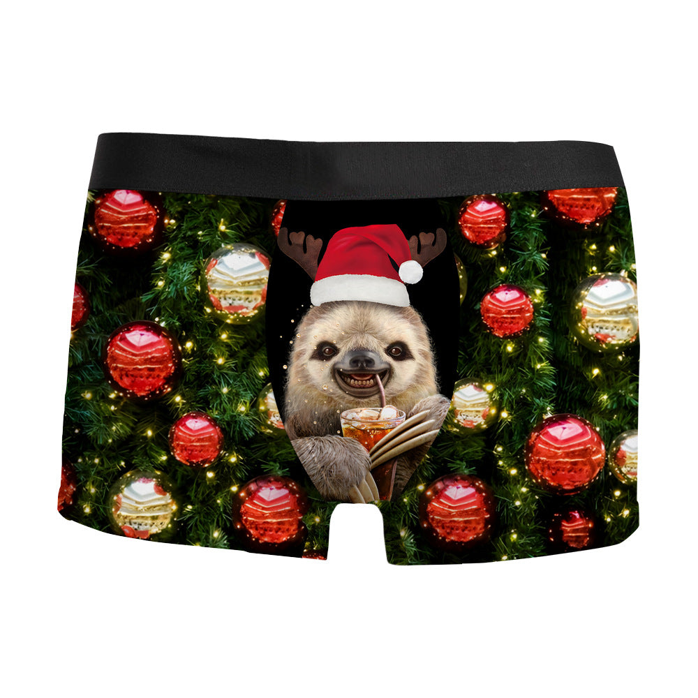 Tree Topper | Green Tree Print Christmas Underwear For Men