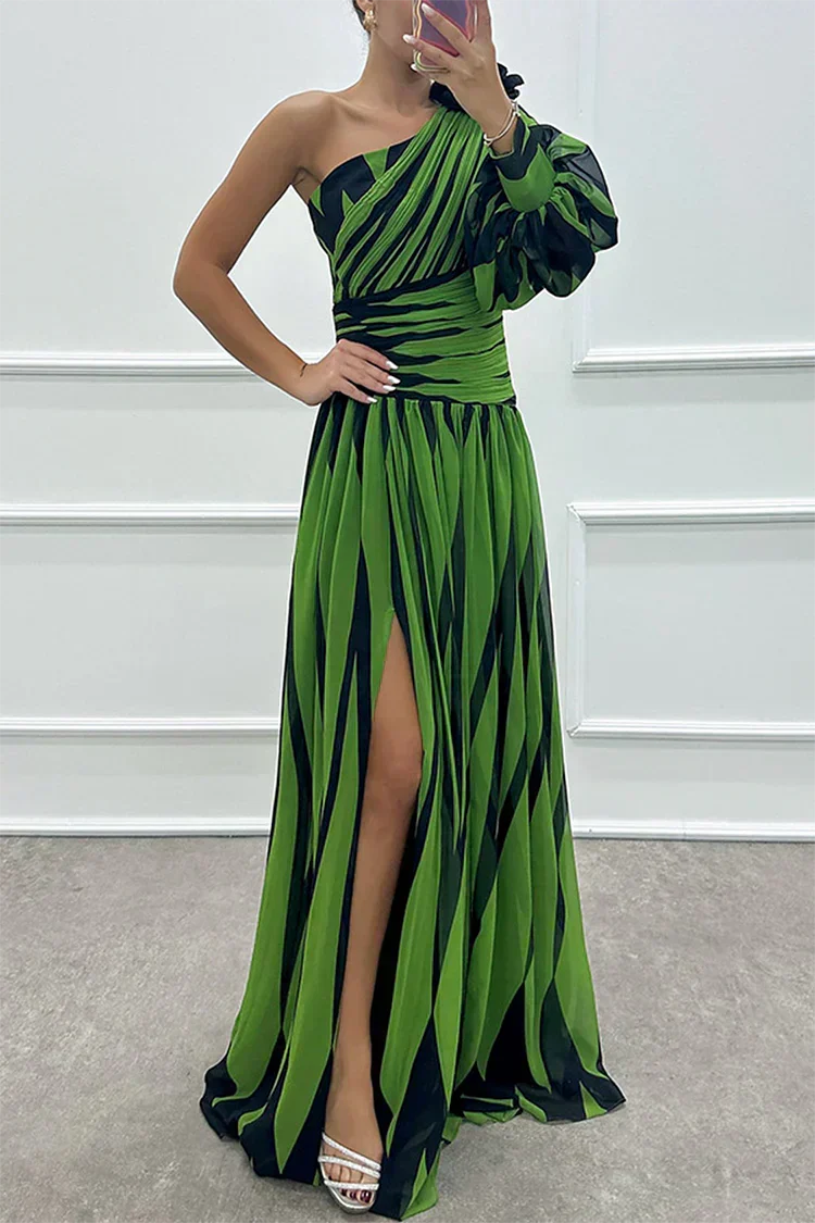 Phoebe Larkin | Striped One-Shoulder Maxi Dress For Women
