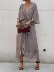Seraphina Laurent | Elegant Wrap Maxi Dress For Women