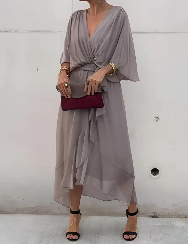 Seraphina Laurent | Elegant Wrap Maxi Dress For Women