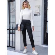 Olivia Evans | High-Waist Stretch Tapered Trousers For Women