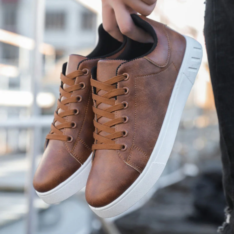 Matteo Sinclair | Minimalist Leather Sneakers For Men