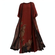 Charlotte Ashby | Floral Maxi Dress With Sheer Voile Coat For Women