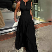 Emma White | Sleeveless Wide-Leg Zip Jumpsuit For Women