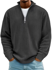 Liam Robertson | Ribbed Corduroy Quarter-Zip Sweatshirt For Men