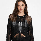 Margot Sheffield | Distressed Knit Sweater For Women