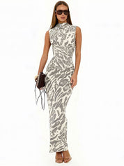 Tara Hughes | Leopard Print Bodycon Maxi Dress For Women