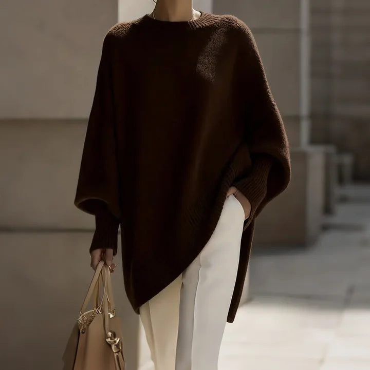 Emma Wilson | Oversized Knit Batwing Pullover Sweater For Women