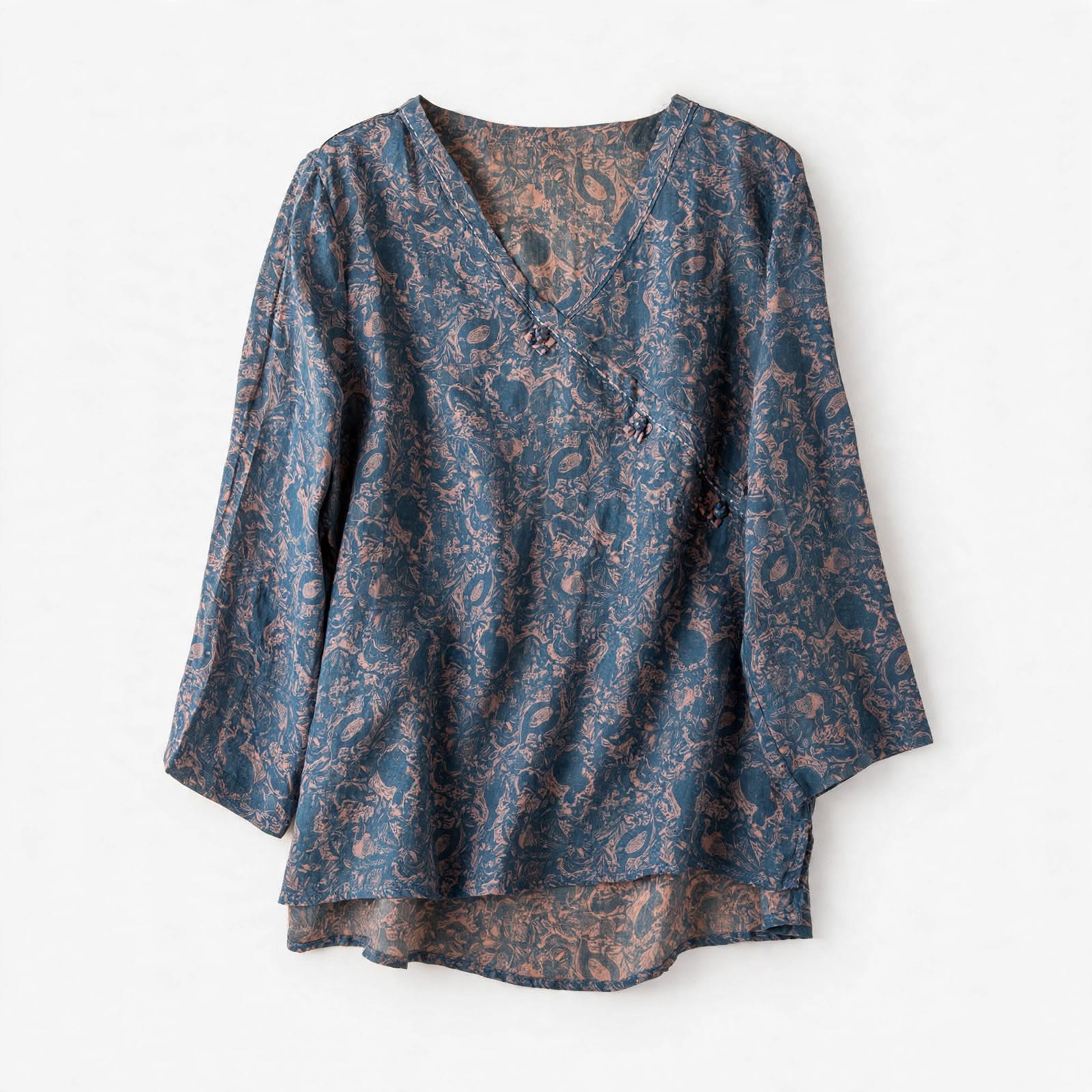 Maeve Holbrook | Paisley Print V-Neck Blouse For Women