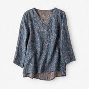 Maeve Holbrook | Paisley Print V-Neck Blouse For Women