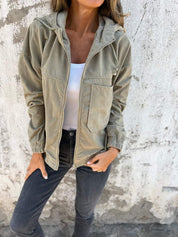Léa Morel | Corduroy Hooded Jacket For Women