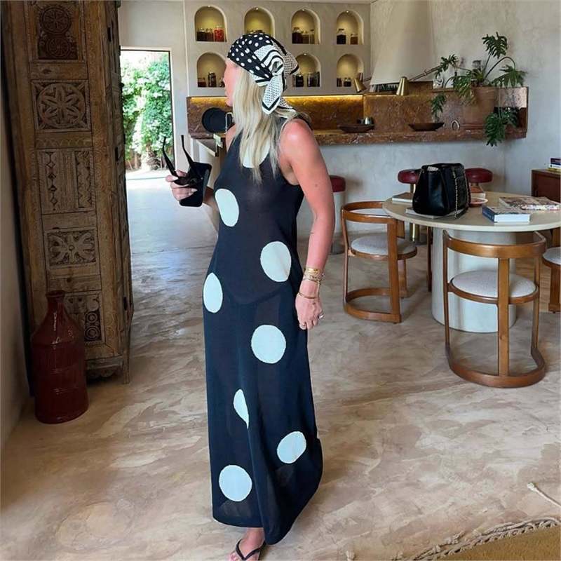Holly Murphy | Polka Dot Sheer Maxi Dress For Women