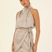 Tara Flemming | Satin Halter Mini Dress For Women