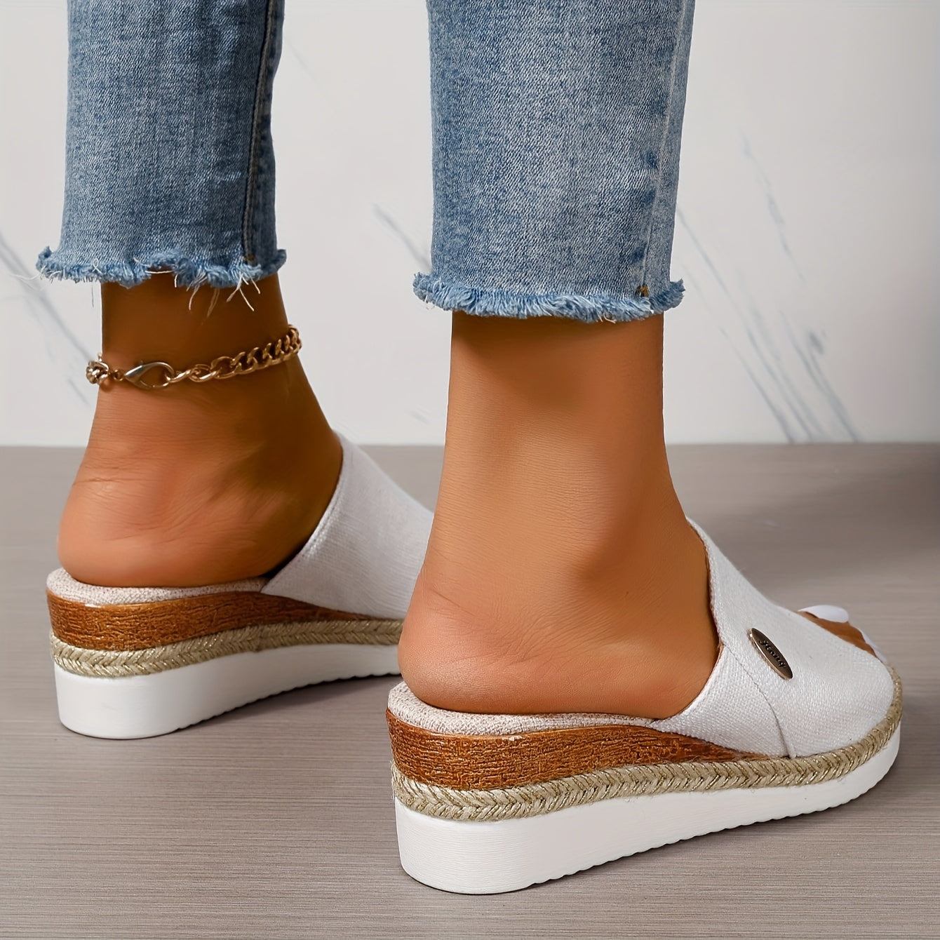 Marina Beckett | Woven Espadrille Wedge Sandals For Women