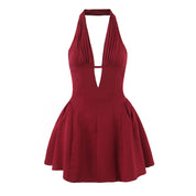 Phoebe Turner | Polka Dot Halter Mini Dress For Women