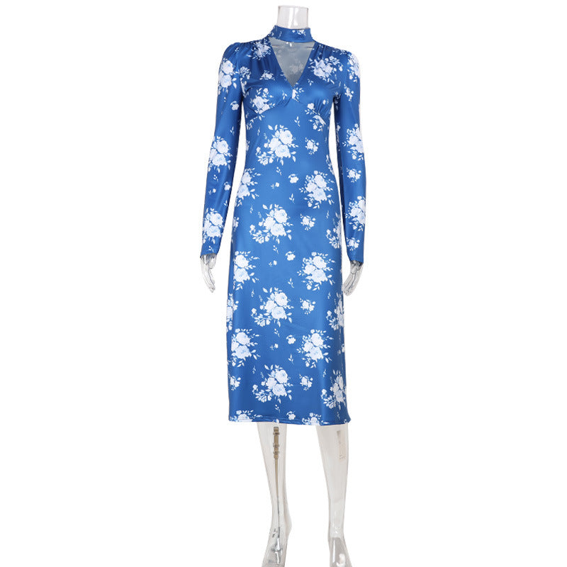 Isabella Kingston | Floral V-Neck Midi Dress For Women