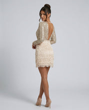 Scarlett Henning | Sequin & Fringe Long Sleeve Mini Dress For Women
