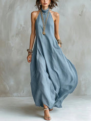 Ava Taylor | Bohemian Halter Maxi Races Dress For Women