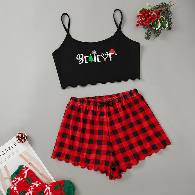 Chloe Merrick | Cookie Print Cami Pajama Set For Women