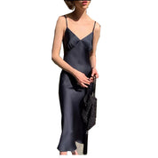 Keturah Glenwood | Ivory Satin Slip Midi Dress For Women