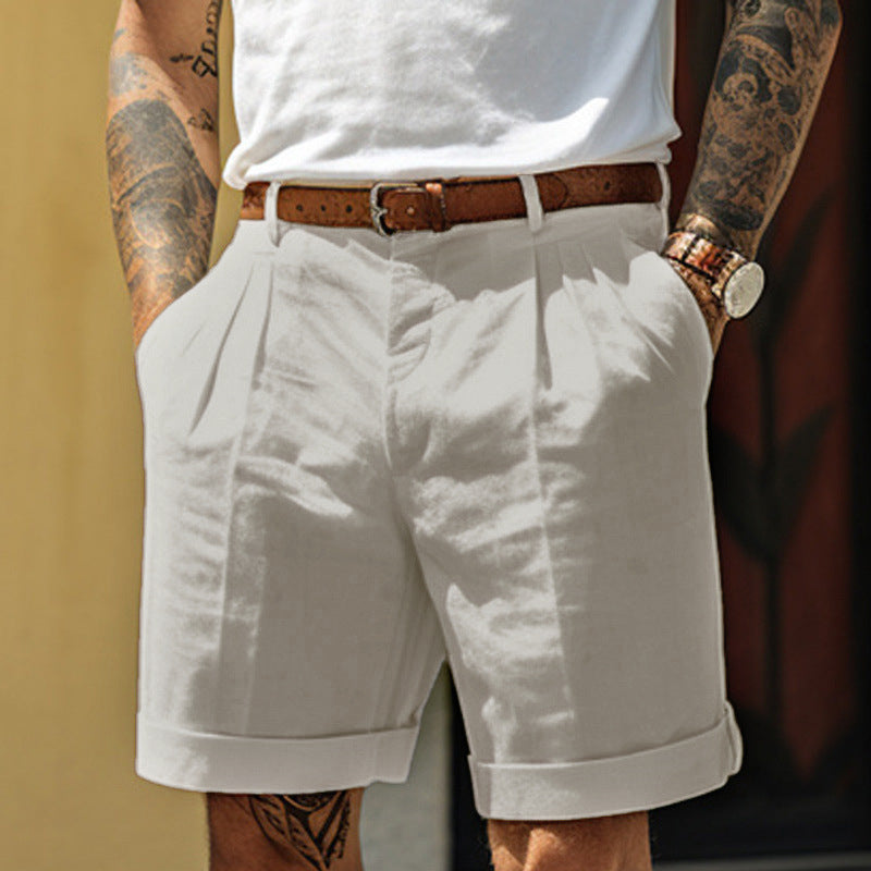 Corey Ashworth | Linen Blend Shorts For Men