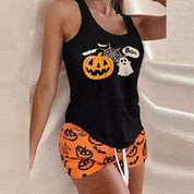 Trick & Treat | Pumpkin Ghost Halloween Pyjamas For Women