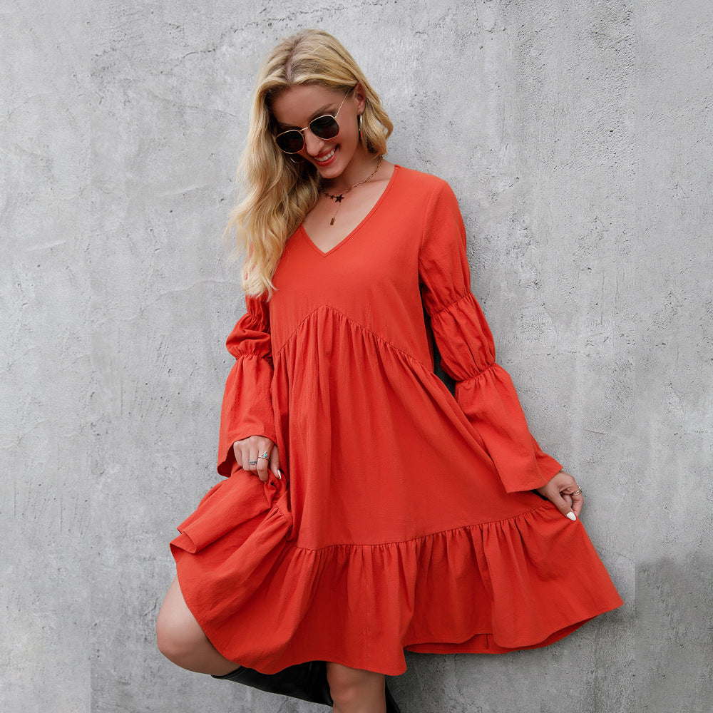 Lorna Kirkbridge | Mint Tiered Bell Sleeve Mini Dress For Women