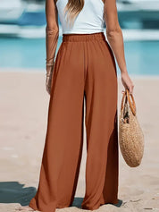 Elodie Thorne | High-Waisted Linen Look Trousers For Women