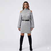 Amelie Laurent | Elegant Knit Mini Dress For Women