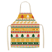 Yule Tide | Red Tartan Reindeer Print Christmas Apron Unisex