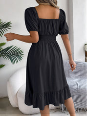 Freya Bennett | Ruffled A-Line Midi Dress For Women