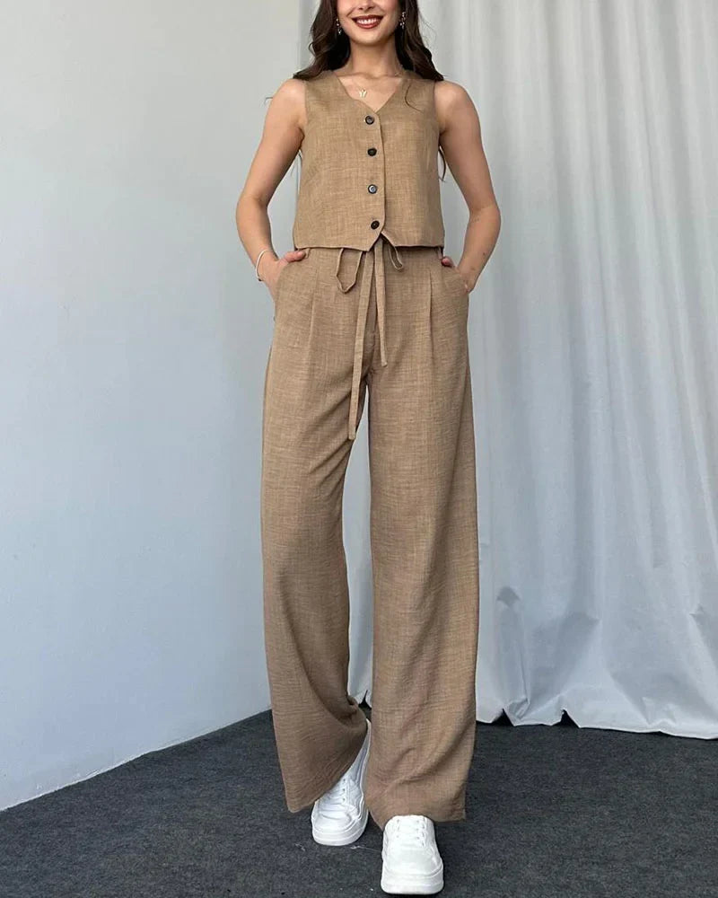 Scarlett Bexley | Wide Leg Two Piece Set For Women