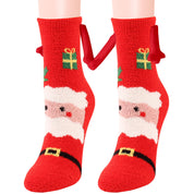 Ember | Red Santa Magnetic Christmas Socks Unisex & Couples
