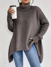 Phoebe Martin | Oversized Turtleneck Knit Sweater For Women