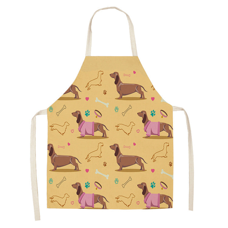 Yule Tide | Red Tartan Reindeer Print Christmas Apron Unisex
