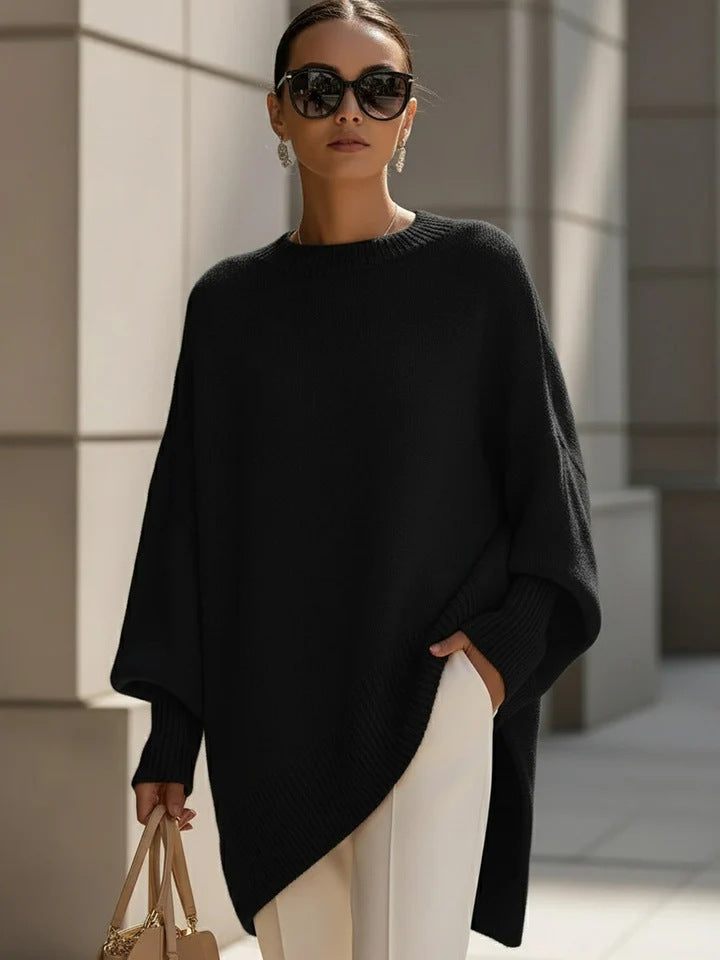Emma Wilson | Oversized Knit Batwing Pullover Sweater For Women