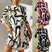 Ava Taylor | Abstract Print Mini Dress For Women