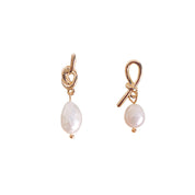 Baroque Pearl Knot Earrings