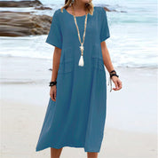 Georgia Blackwood | Relaxed Linen Summer Dress For Women