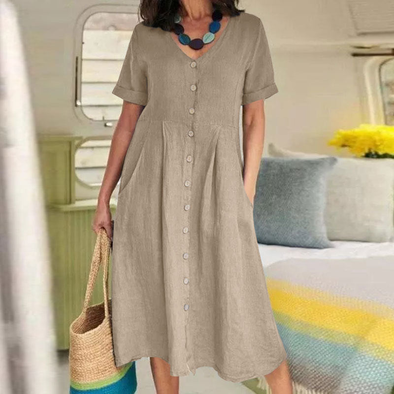 Olivia Cooper | Button-Front Summer Dress For Women