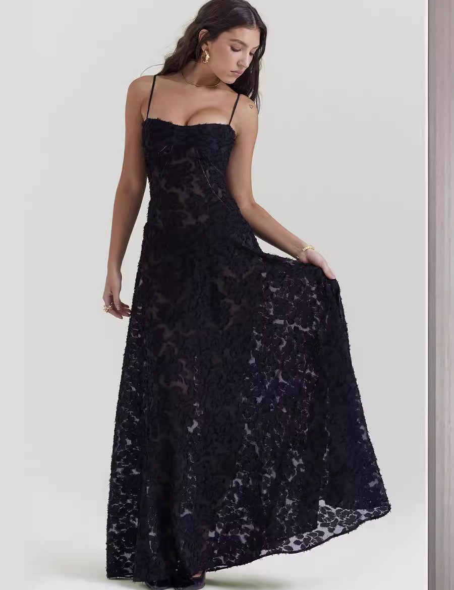 Hannah Stanhope | Butterfly Lace Maxi Dress For Women