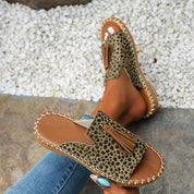 Naomi Kirkland | Woven Boho Sandals With Tassel Detail For Women